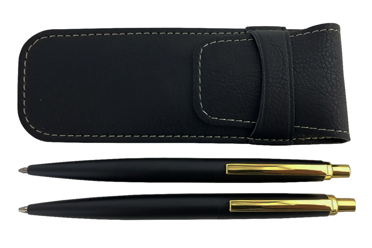 Verona Black Matt GT Balpen en Vulpotlood Set + Penetui